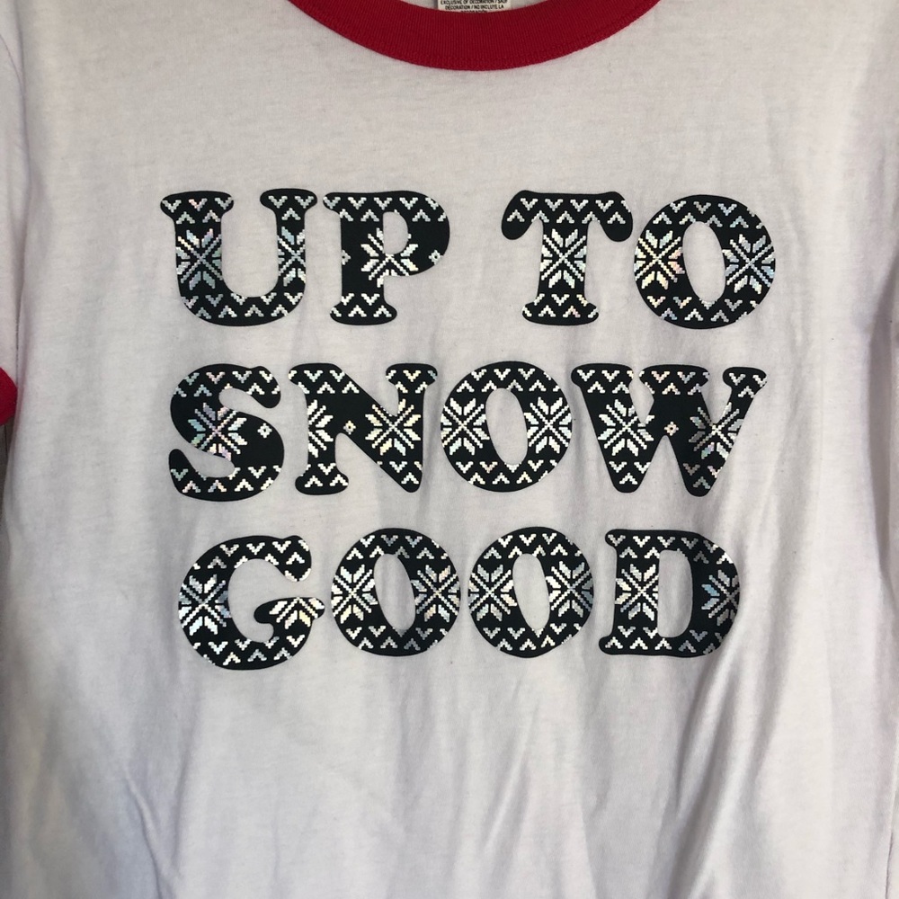 PINK Holiday Ringer Tee - Picture 3 of 6